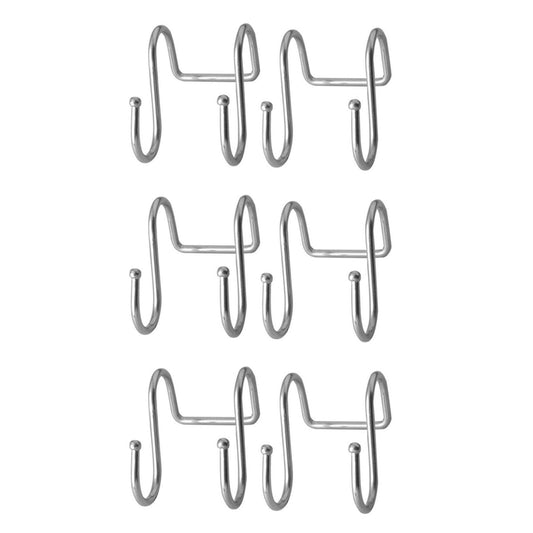 Premium 6 Pack Dual S Shaped Hooks Stainless Steel Hanger (6 Pack)
