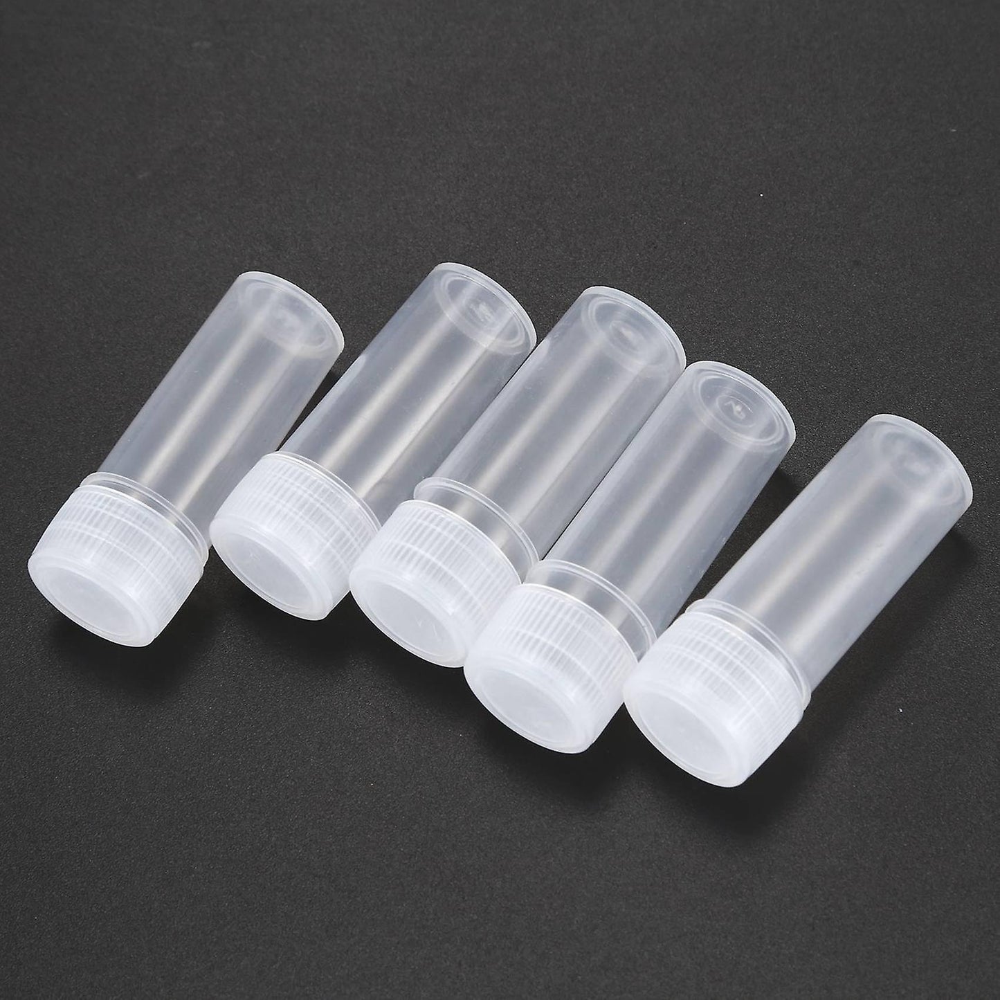 50x Sample Bottle 5ml Test Tube Lab Small Vial Storage Container+lid