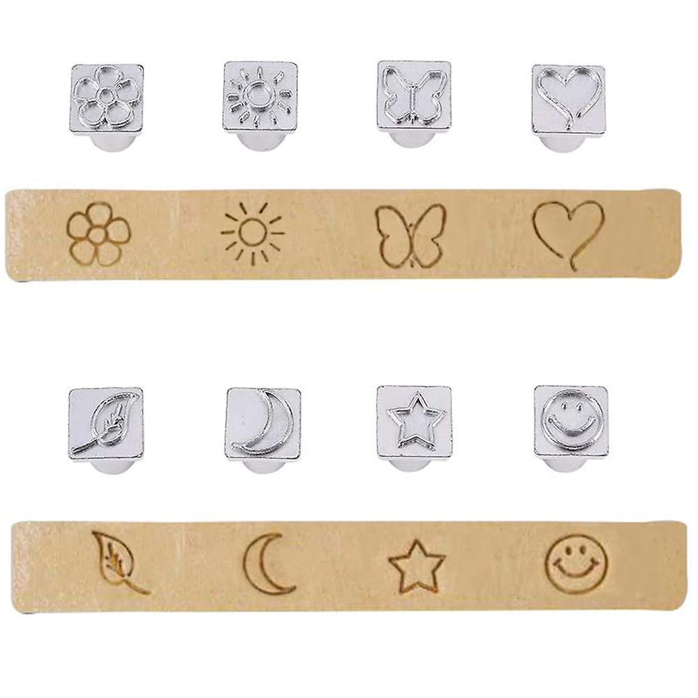 8 Pcs Leather Craft Metal Stamp Set,metal Stamps Punch Set Tool