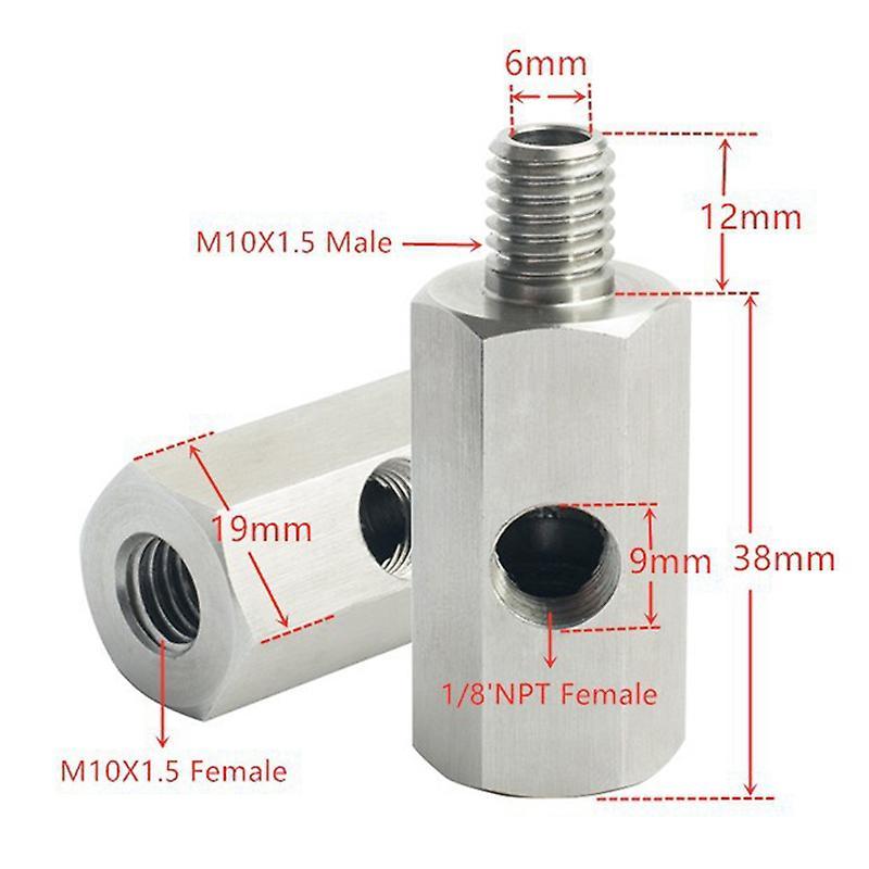 Metric Adapter Oil Pressure Sensor 1/8 Inch Npt Female X M10 M10x1.5