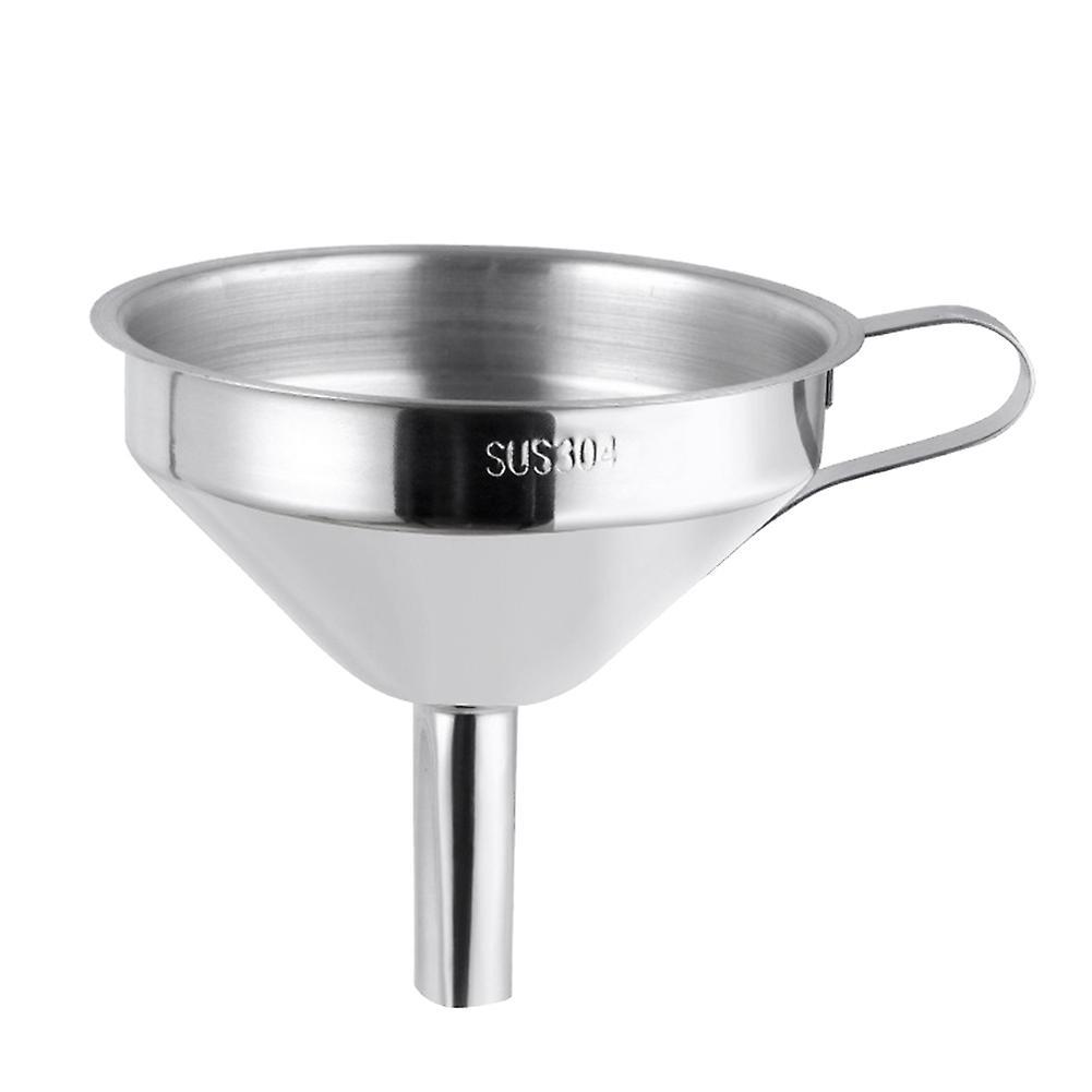 Stainless Steel Funnel with Detachable Filter for Canning -silver