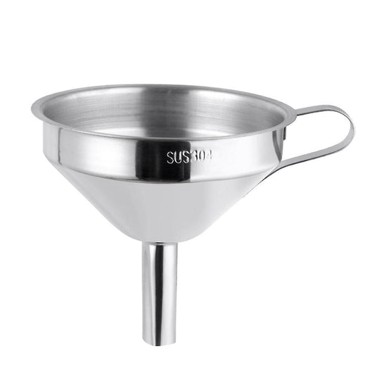 Stainless Steel Funnel with Detachable Filter for Canning -silver