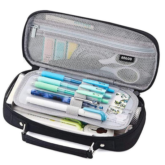 Angoo Pencil Case Big Capacity College School for Girls Boys Teens