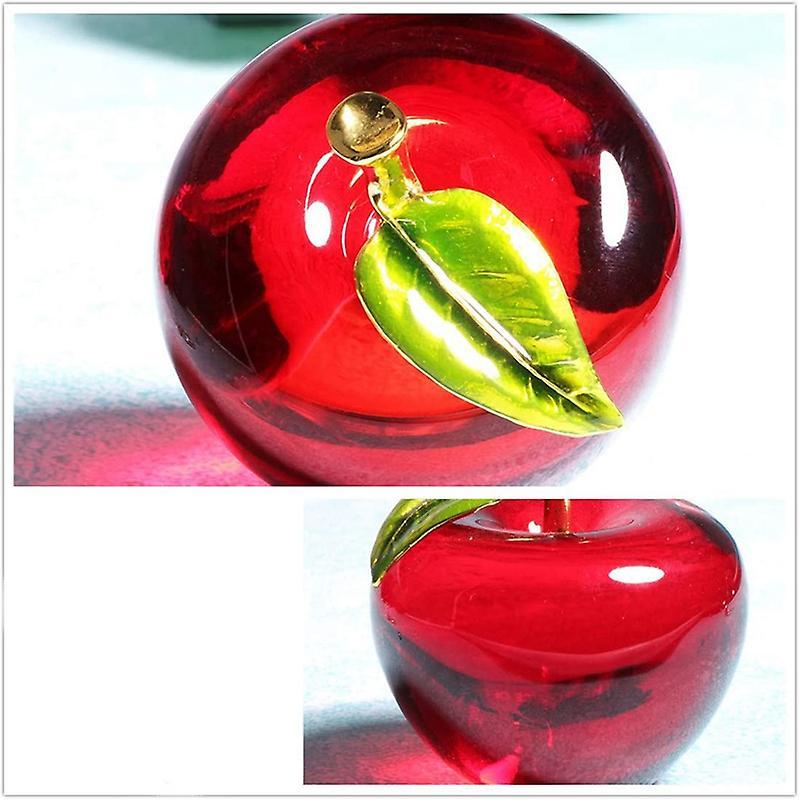 Crystal Apple Paperweight Pretty Crafts Art&collection Gifts (a)