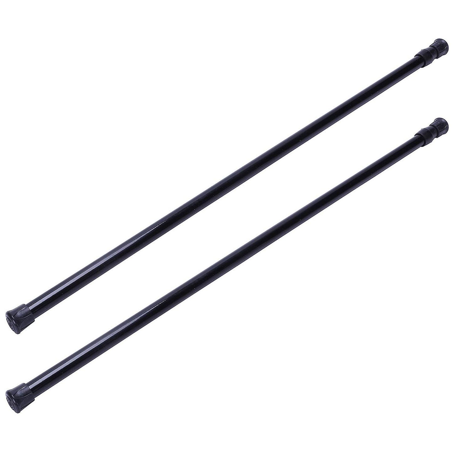 Telescopic Spring Tension Curtain Rail Pole Rods,55-90cm,black