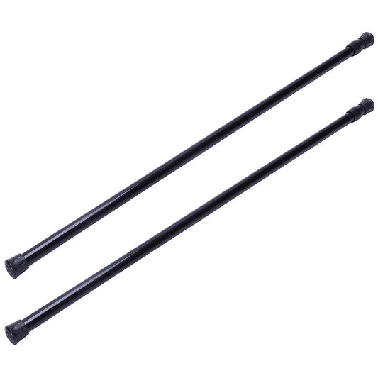 Telescopic Spring Tension Curtain Rail Pole Rods,55-90cm,black