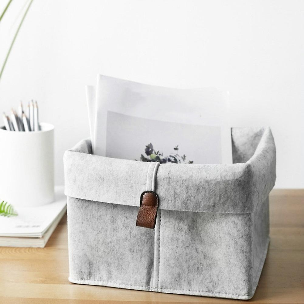 Nordic Felt Basket Living Room Table Sundries Storage Basket Grey