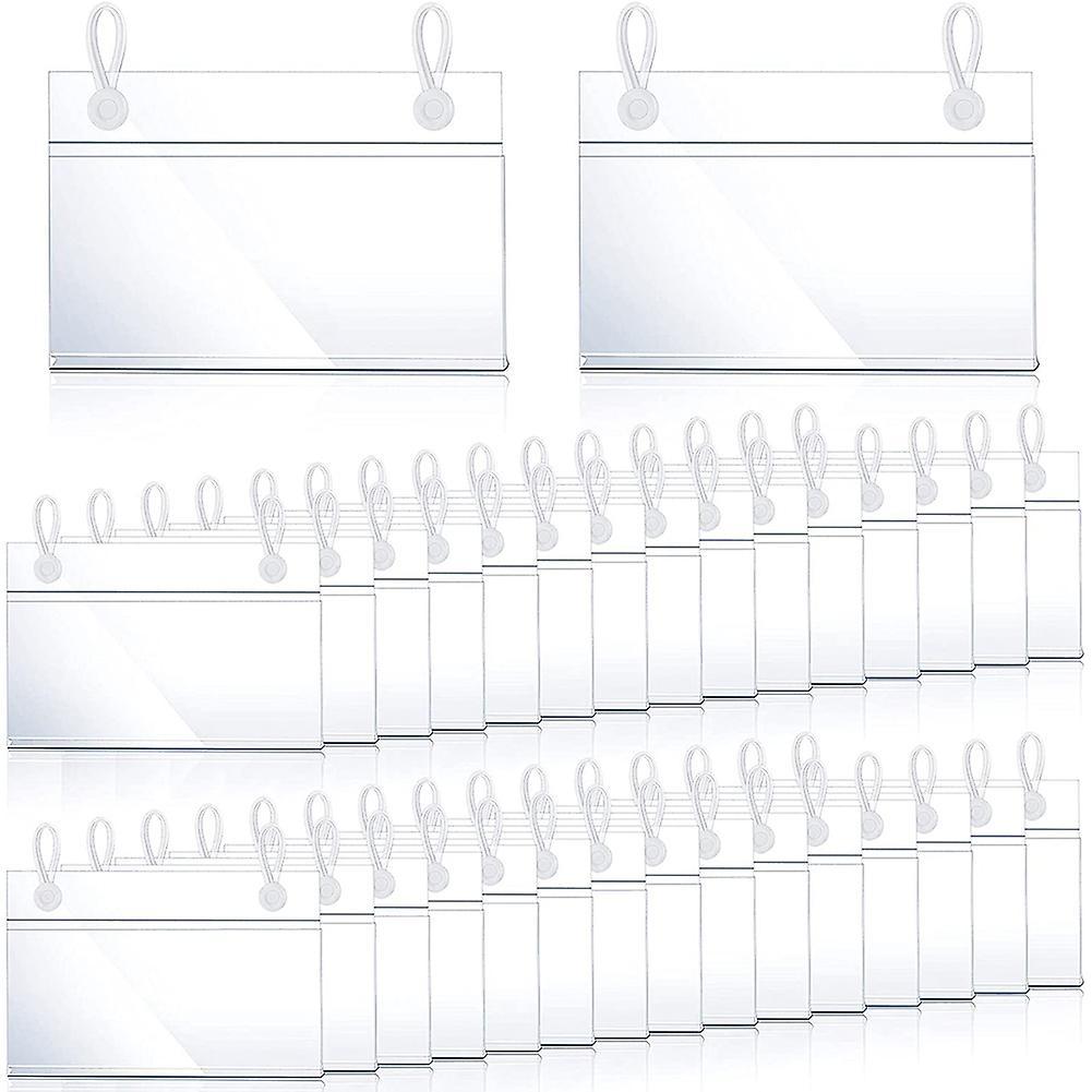 Plastic Label Holders Price Tag Ticket Hanger Clips (30)