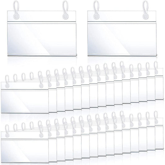 Plastic Label Holders Price Tag Ticket Hanger Clips (30)