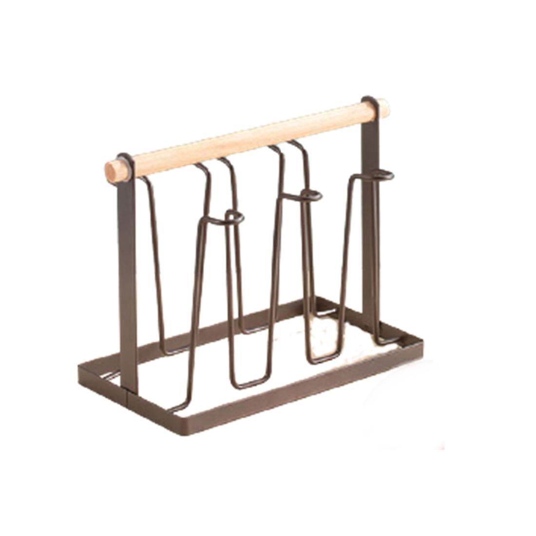Kitchen Iron Cup Holder Creative Household Drain Cup Rack Bronze