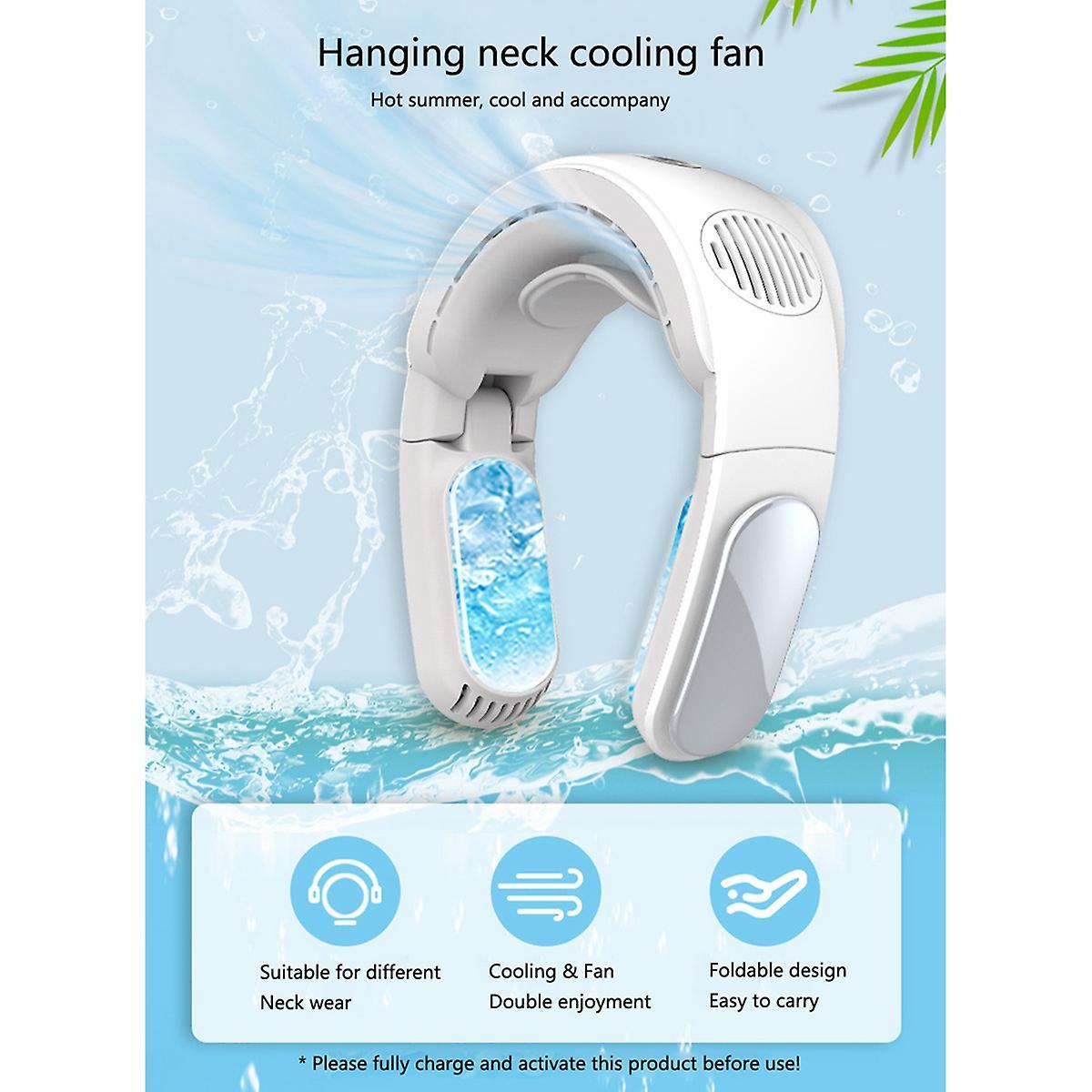 Outdoor Wearable Foldable Bladeless Neck Cooling Fan 5000mah Battery