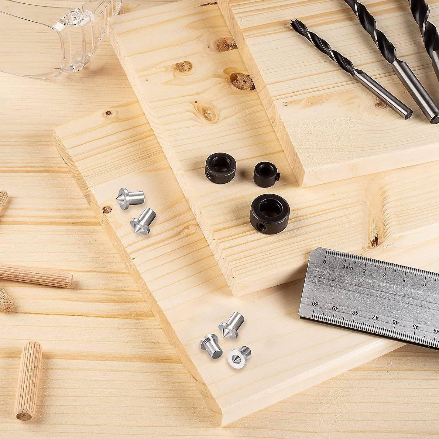 Dowel and Tenon Center Transfer Plugs Drill Hole (20 Pieces,1/4 Inch)