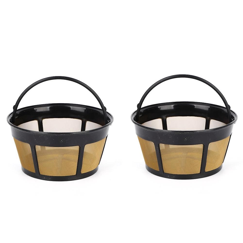 2pcs Basket Reusable High Temperature Resistant Mesh Coffee Filter