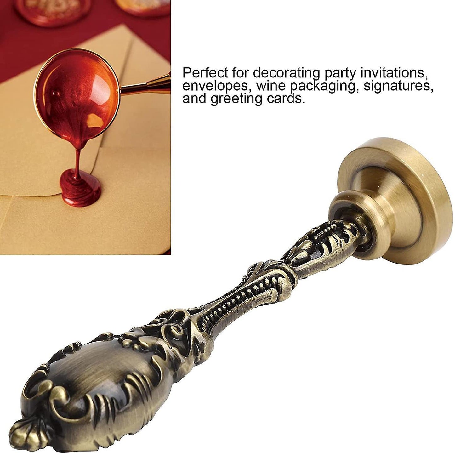 Wax Seal Stamp Head Metal Handle Diy Art for Packaging Signatures