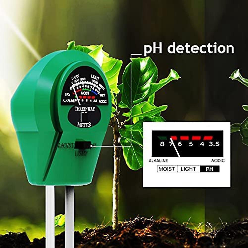 Soil Moisture Meter,3-in-1 Soil Ph Moisture Light Intensity Meter