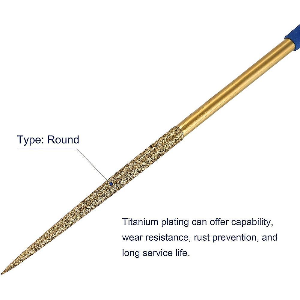 Diamond Needle File Set 3mm X 140mm,for Metal Wood Stone Glass, 10pcs