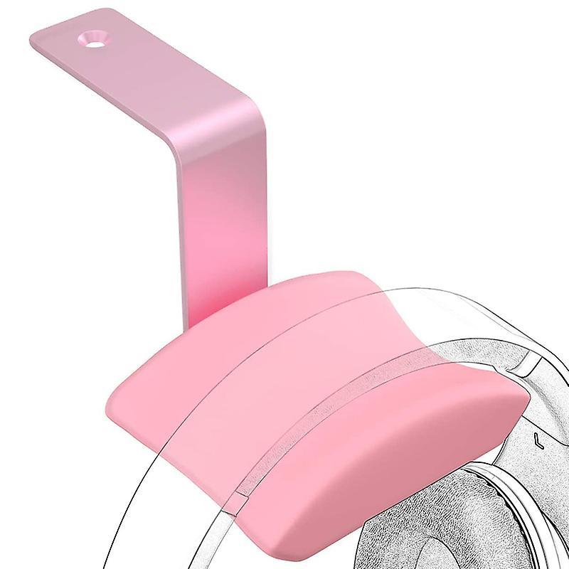 Headphone Hook Holder , Aluminum Headphone Stand for Desk- Pink