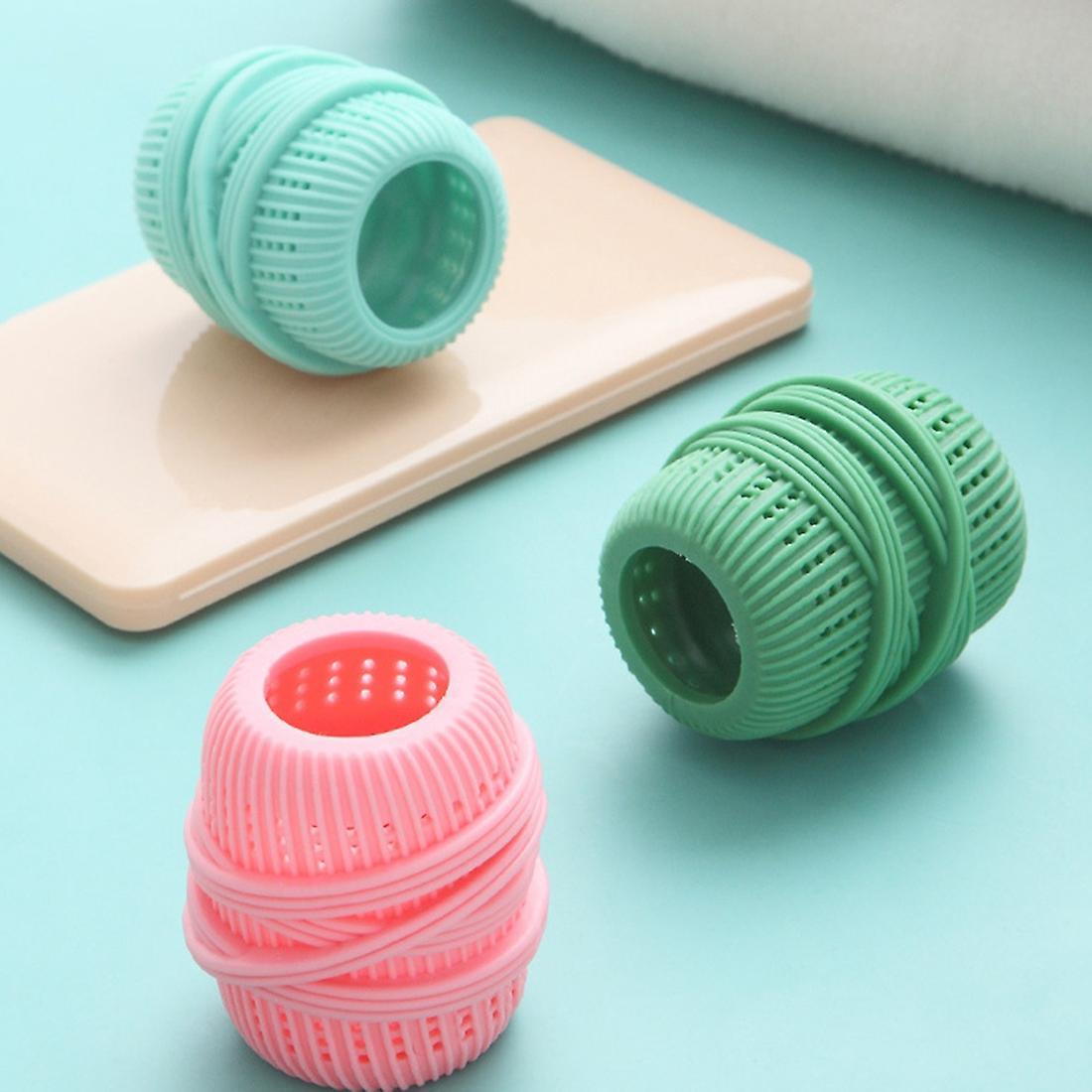 3 Pieces Of Laundry Ball Drum Washing Machine Supplies Dark Green