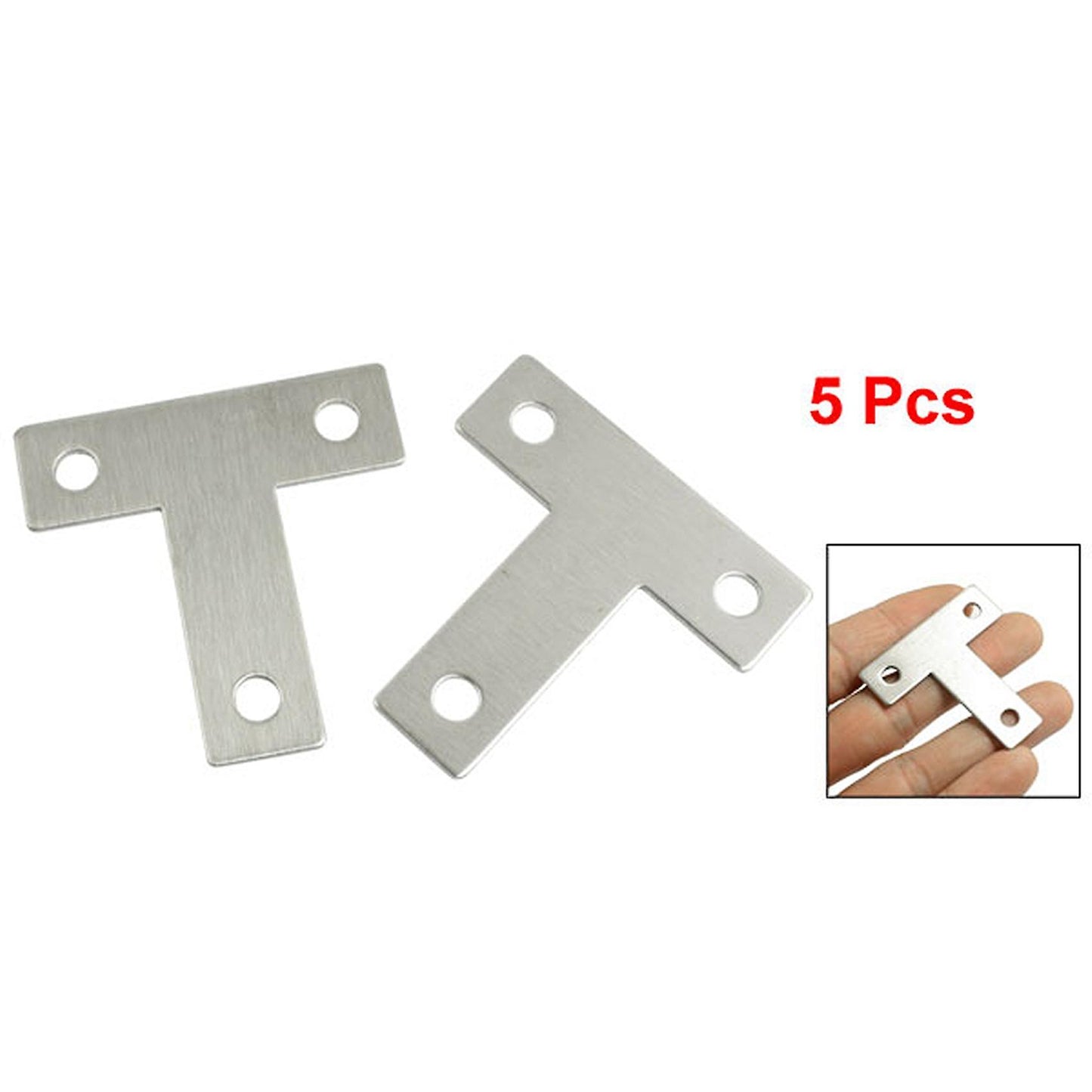 5 Pcs Angle Plate Corner Brace Flat T Shape Repair Bracket 40 X 40mm