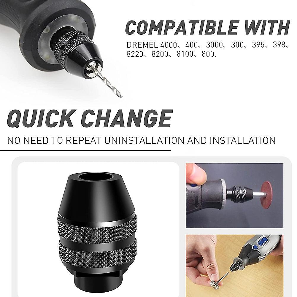 2 Pack Chuck Adapter Quick Change Keyless Drill Chuck Replacement