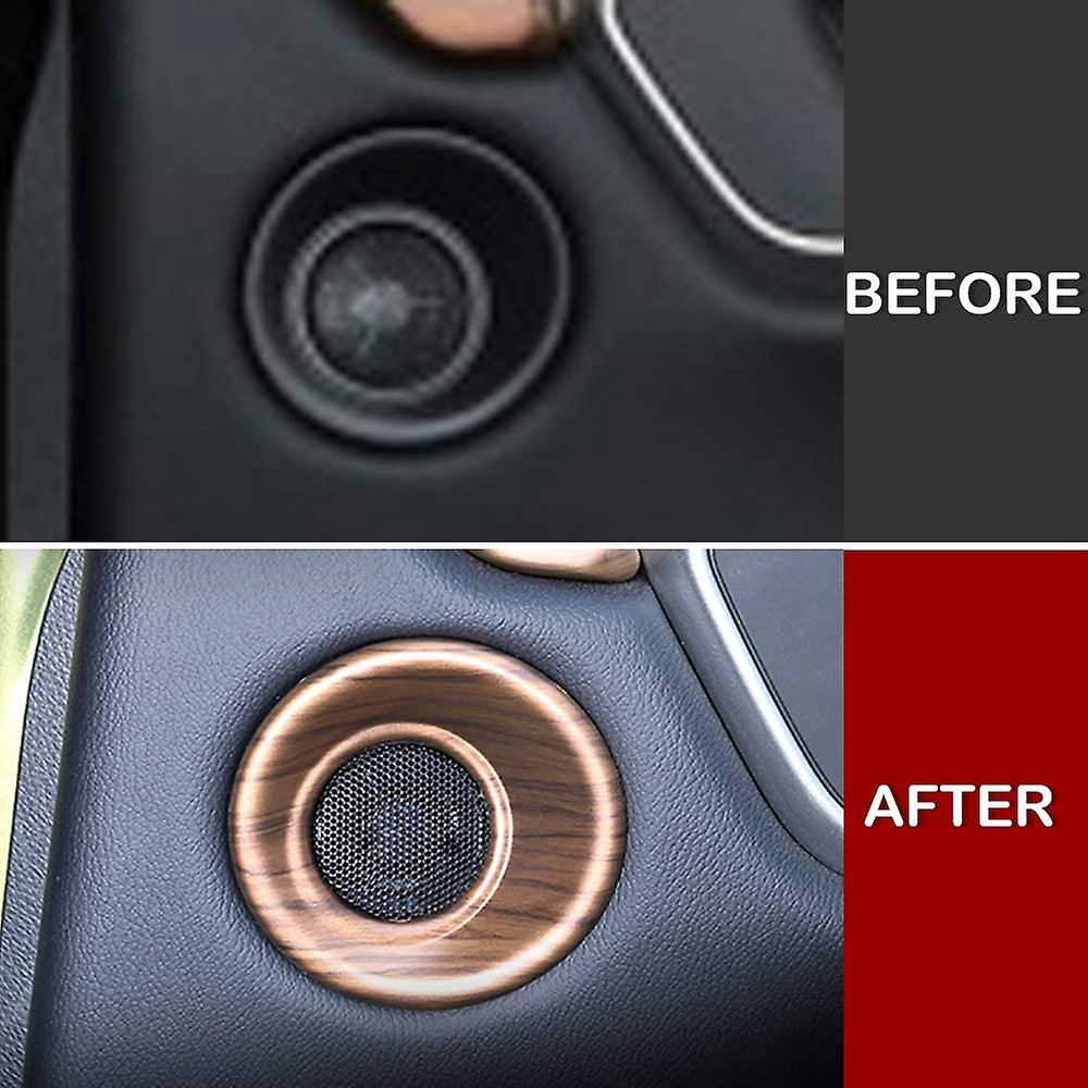 For Honda Crv Peach Wood Grain Style Rear Door Loud Speaker Cover 2pc