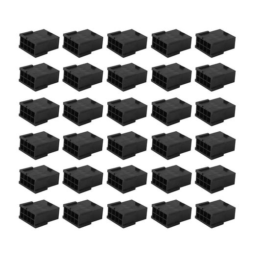 30pcs Pci-e 8p Female Pcie Power Connector for Pc Computer, Black