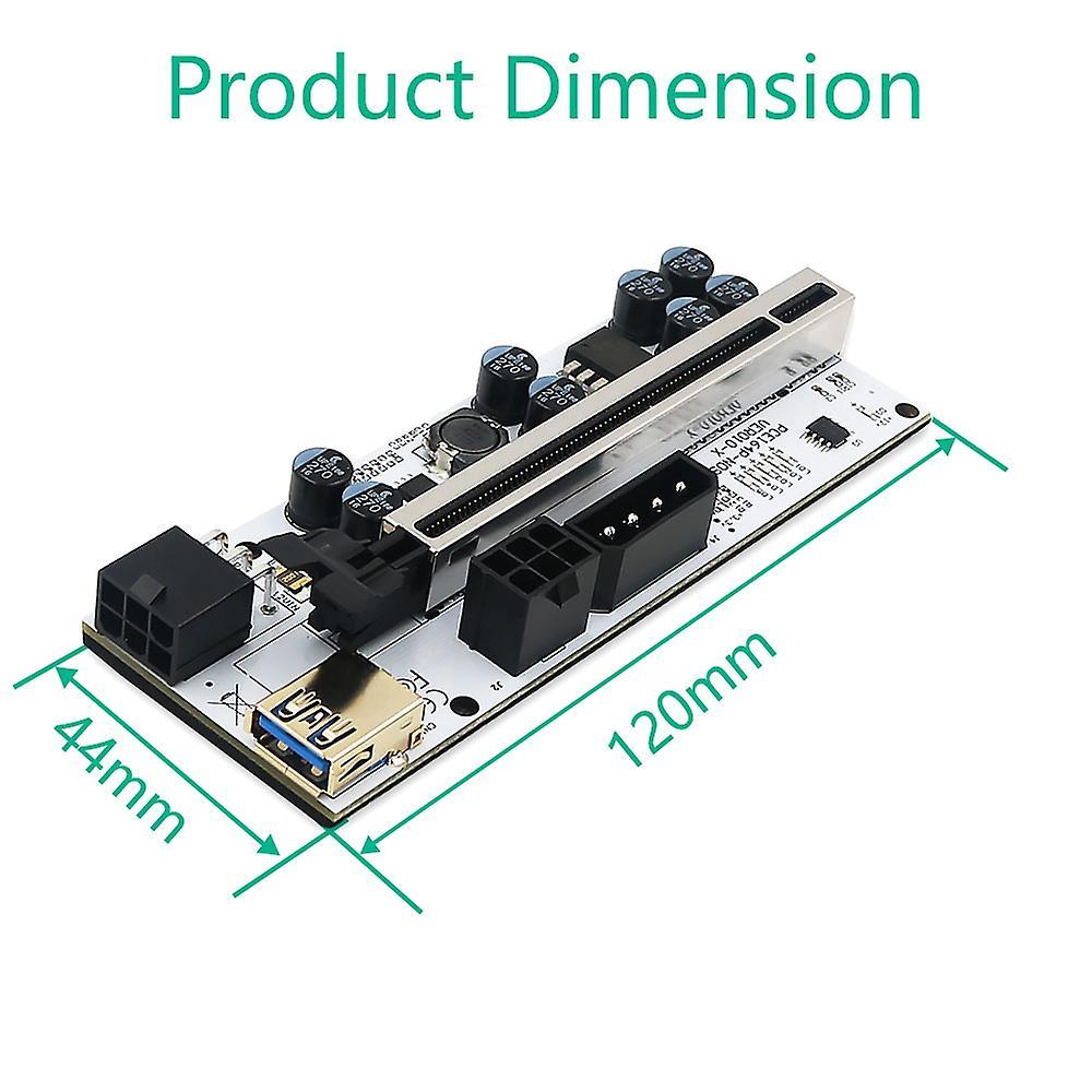 New Version 010-x Pcie Riser with Led for Gpu Btc Mining(1 Pcs)