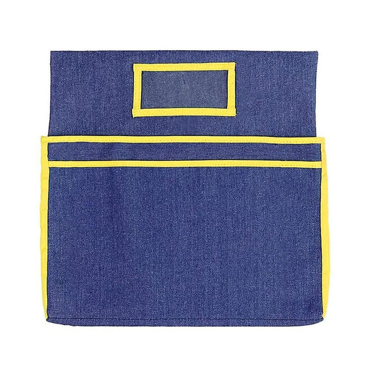 Chairback Pocket Chart with 2 Storage Pocket,for Classroom (yellow)
