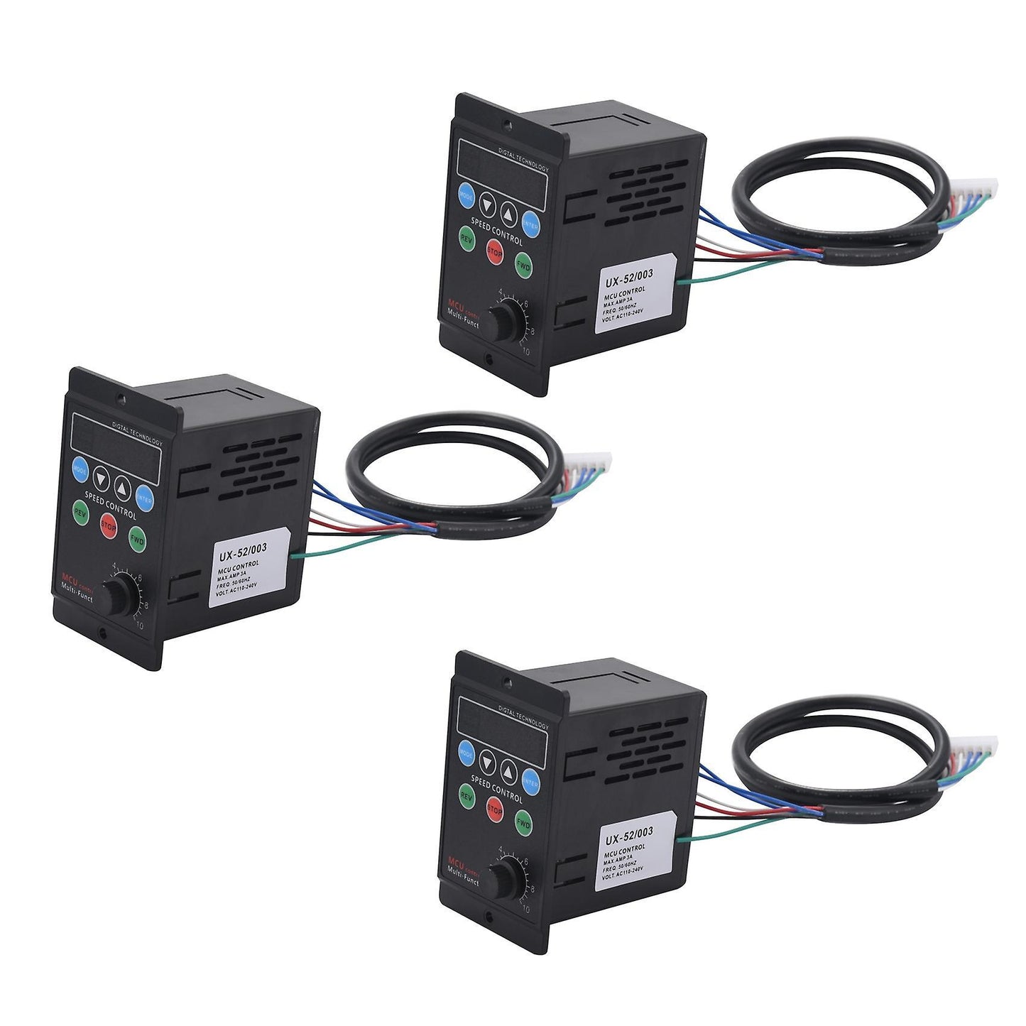 3x Ux-52 Digital Display Motor Speed Controller 220v Ac 6w-400w