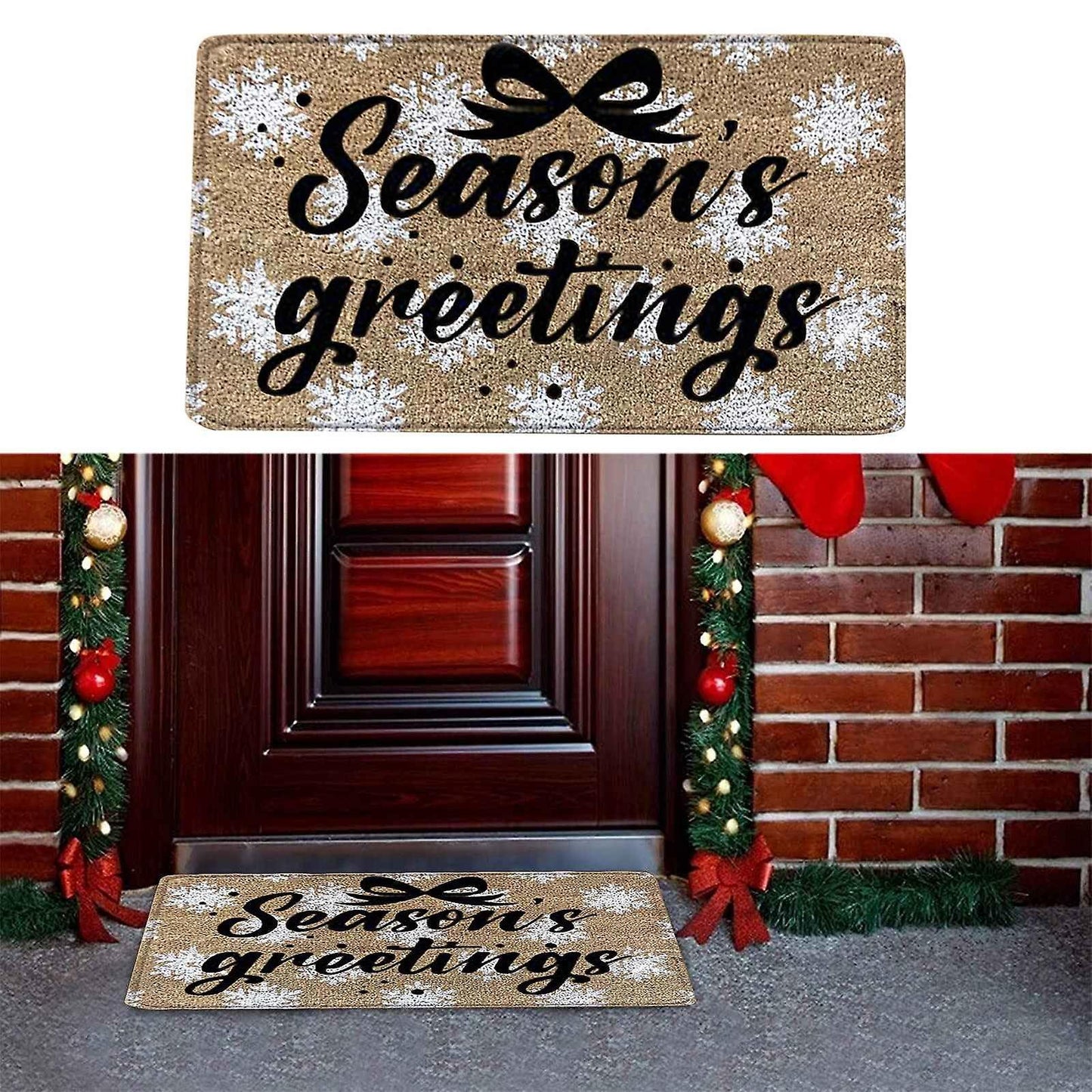 Christmas Doormat Floor Mat Non Slip Blanket Indoor Outdoor Rug-a