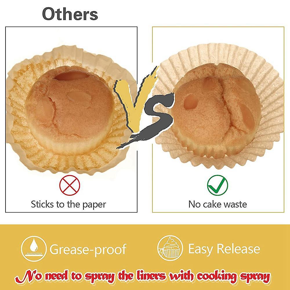 Cupcake Liners Standard Size for Baking, 200 Count Muffin Cups