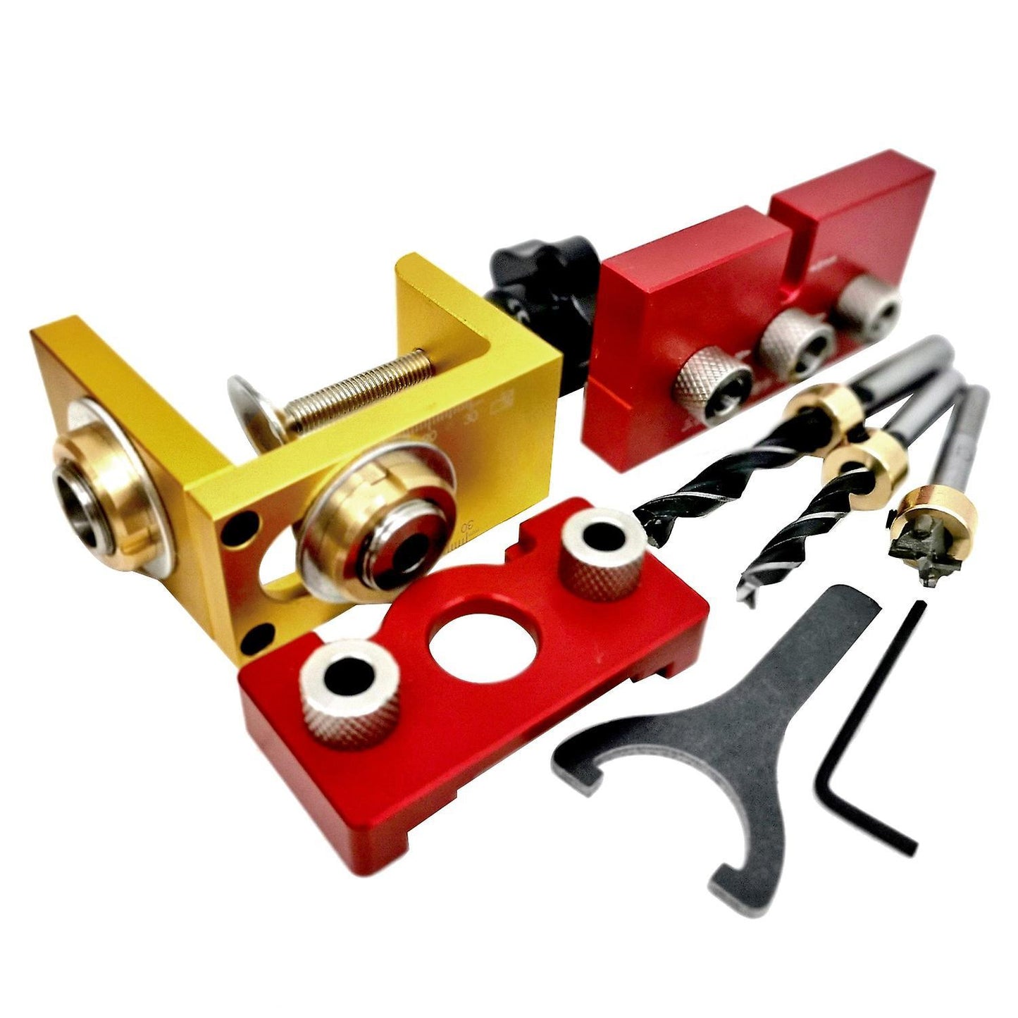 3 In 1 Dowel Jig Aluminum Alloy Pocket Hole Jig,set A