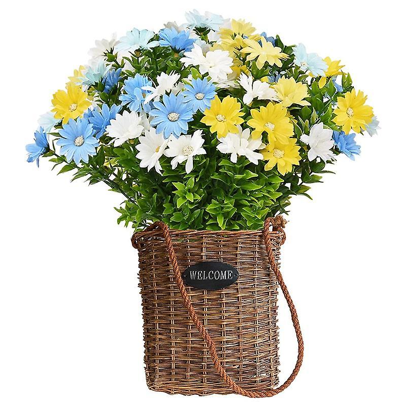 6 Bouquets Daisies Artificial Flowers Faux Silk Daisy Wildflowers