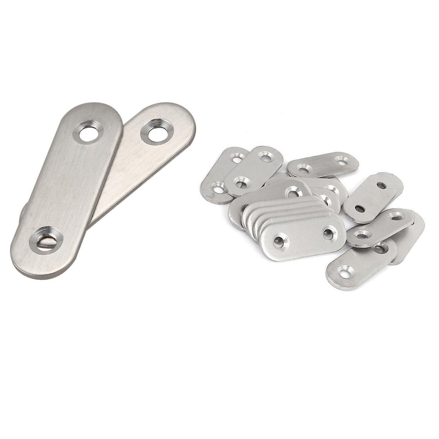Stainless Steel Flat Bracket Straight Fixing Plates 40mm 20pcs