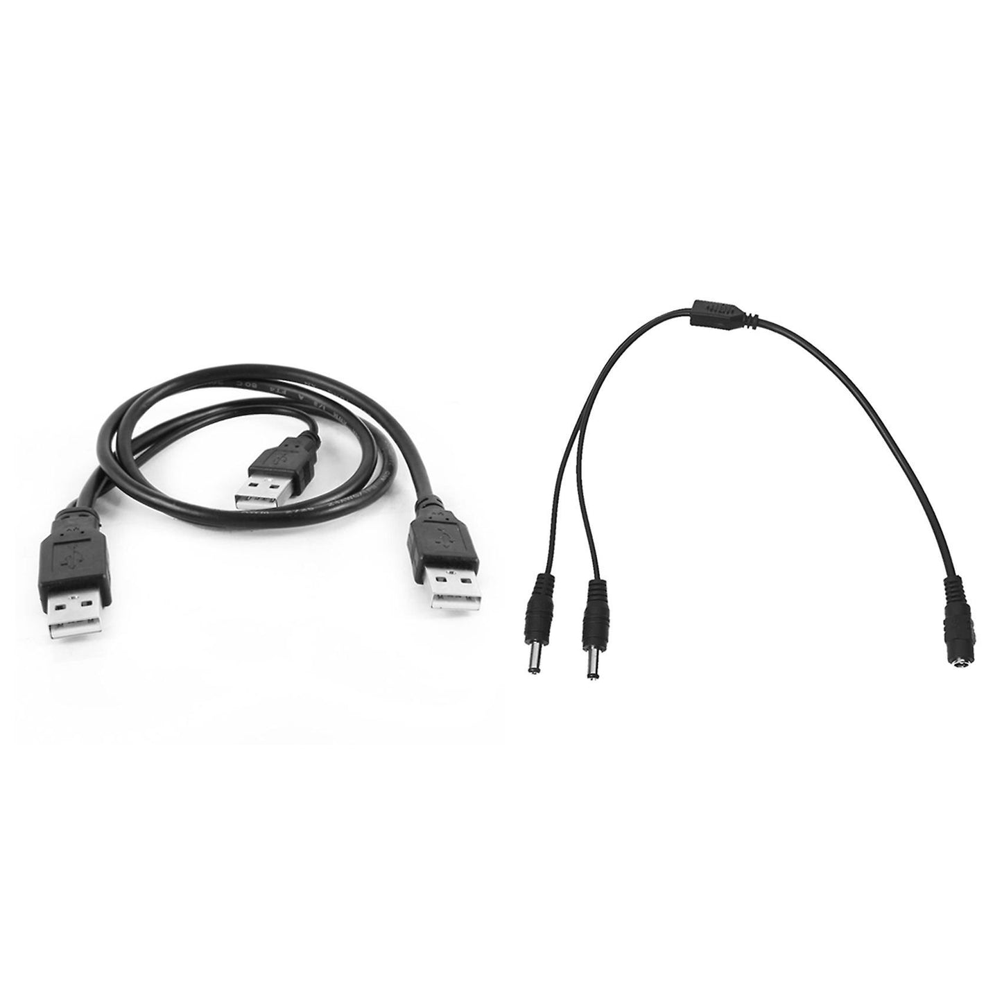30cm 5.5x2.1mm 1 Female to 2 Male Plug Dc Camera Splitter Cable