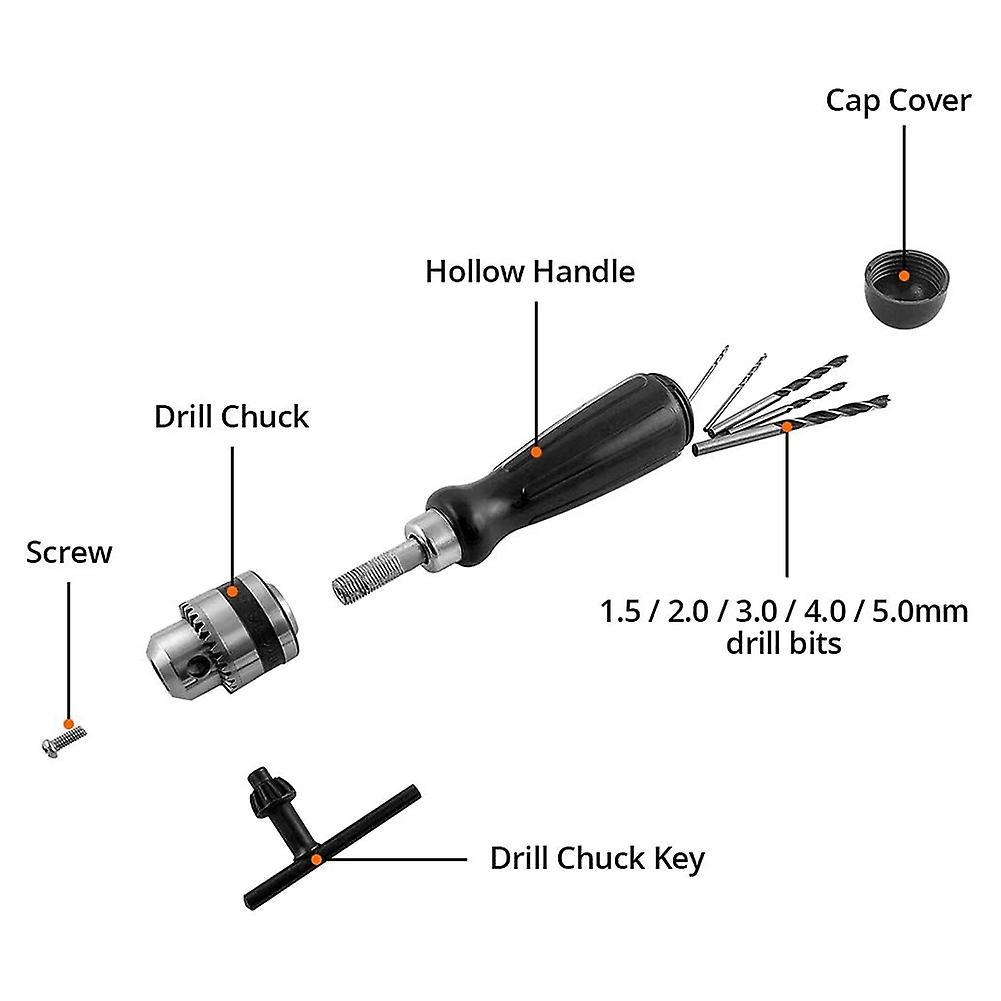 Pin Vise Hand Drill Bits, Mini Twist Drill Bits Set