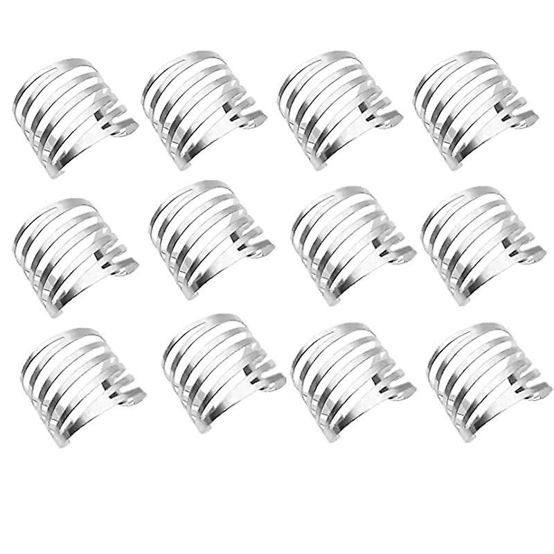 Silver Napkin Rings Set for Christmas Everyday Holiday Party