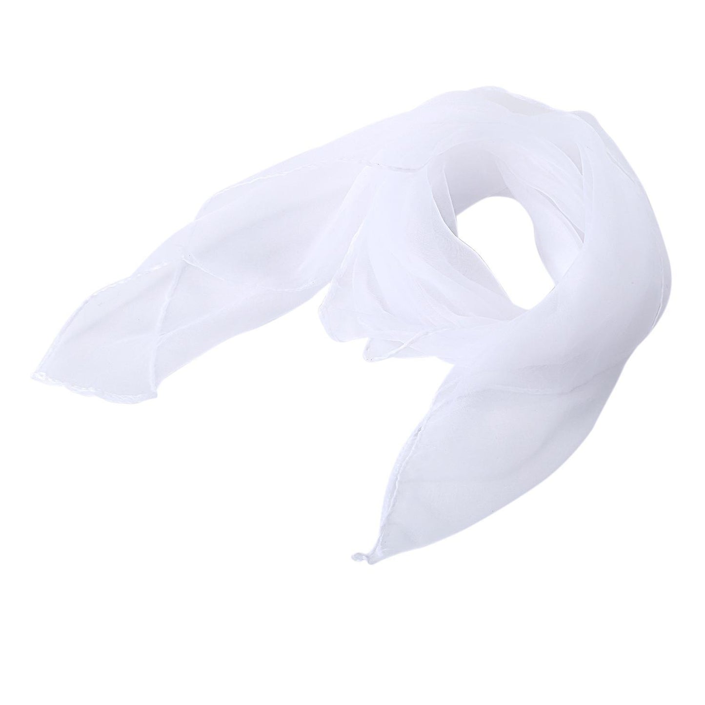 Plain Chiffon Neck Scarf Head Scarves 70 Cm X 70cm (yellow)