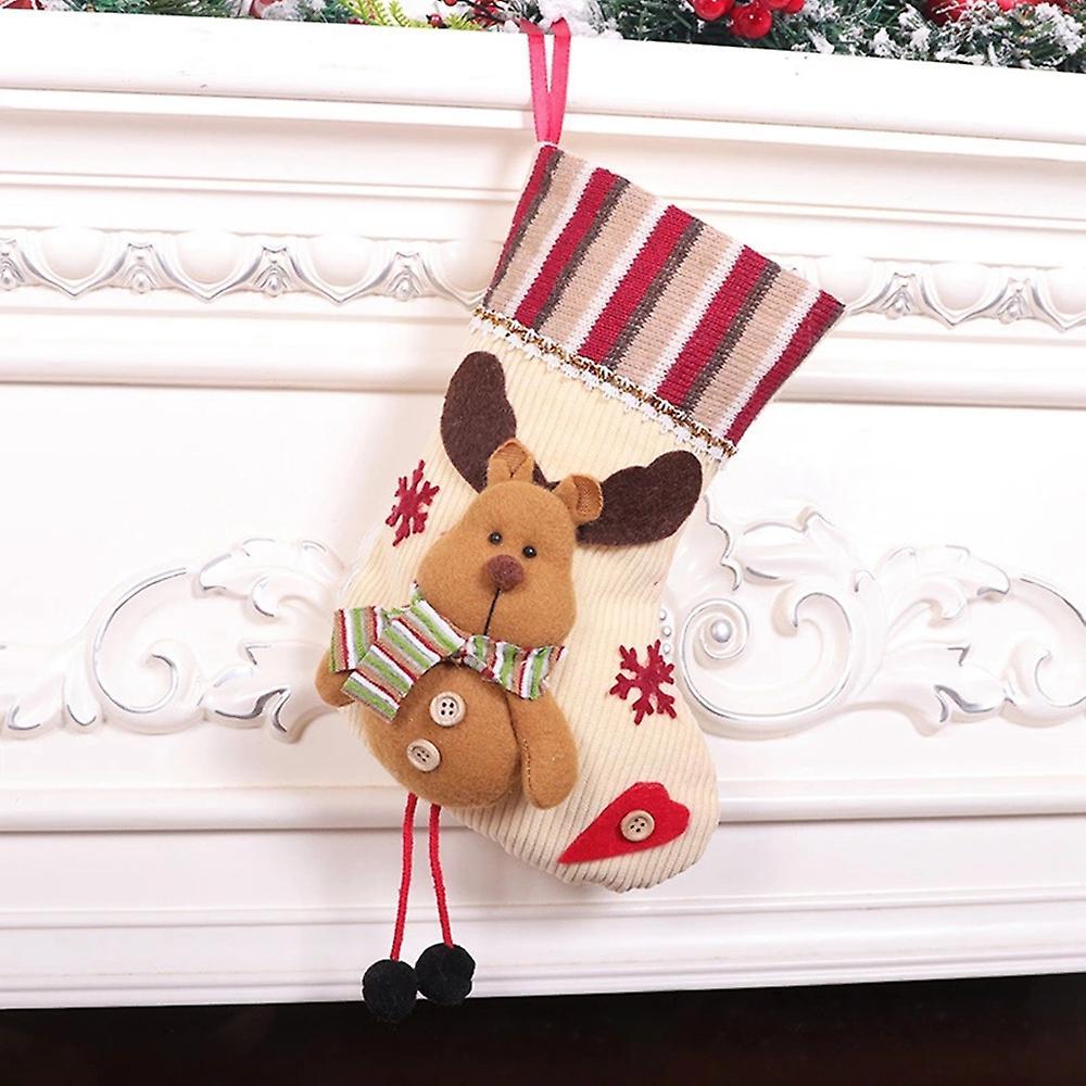 3 Pack Christmas Stockings for Xmas Holiday Party Decoration, C