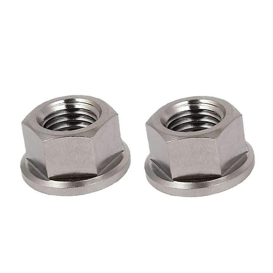 2pcs M10 X 1.25 Mm Tc4 Titanium Flanged Nut for Bicycle Motorcycle