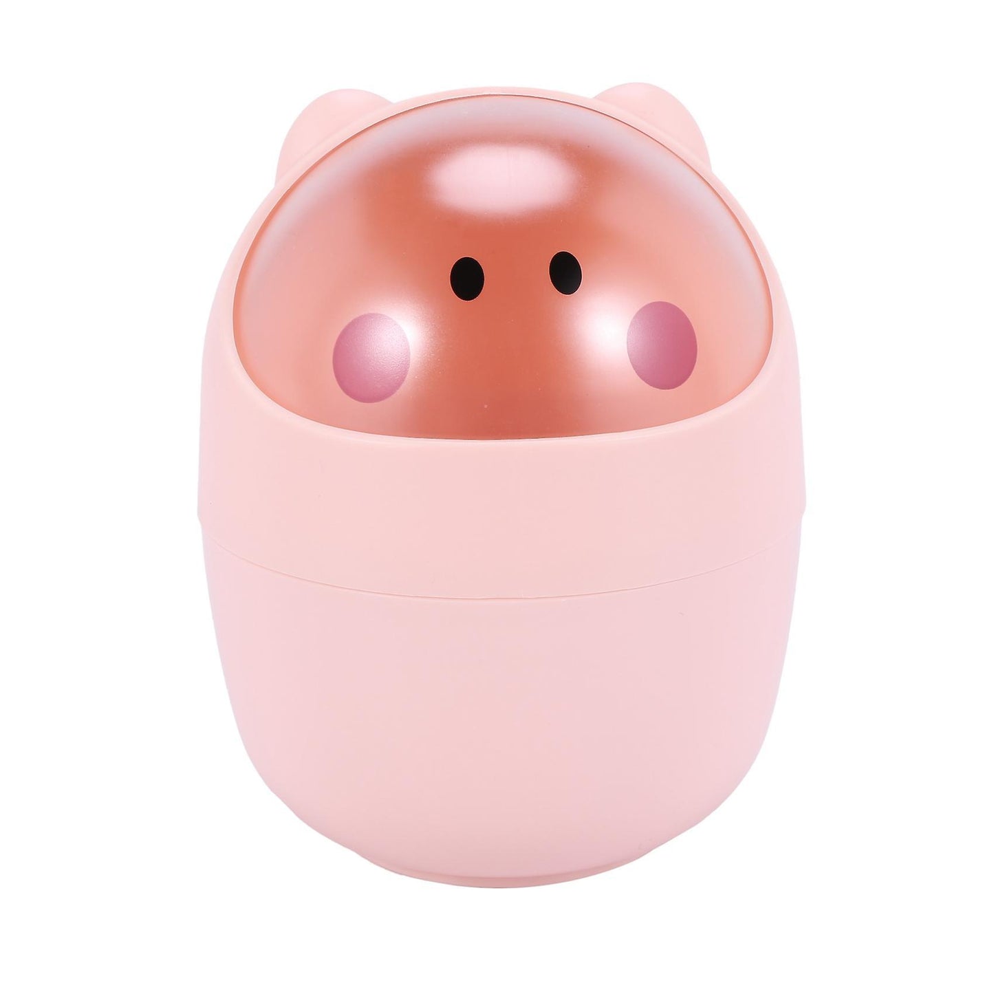Desktop Garbage Basket Cleaning Barrel Animal Trash Can Pink