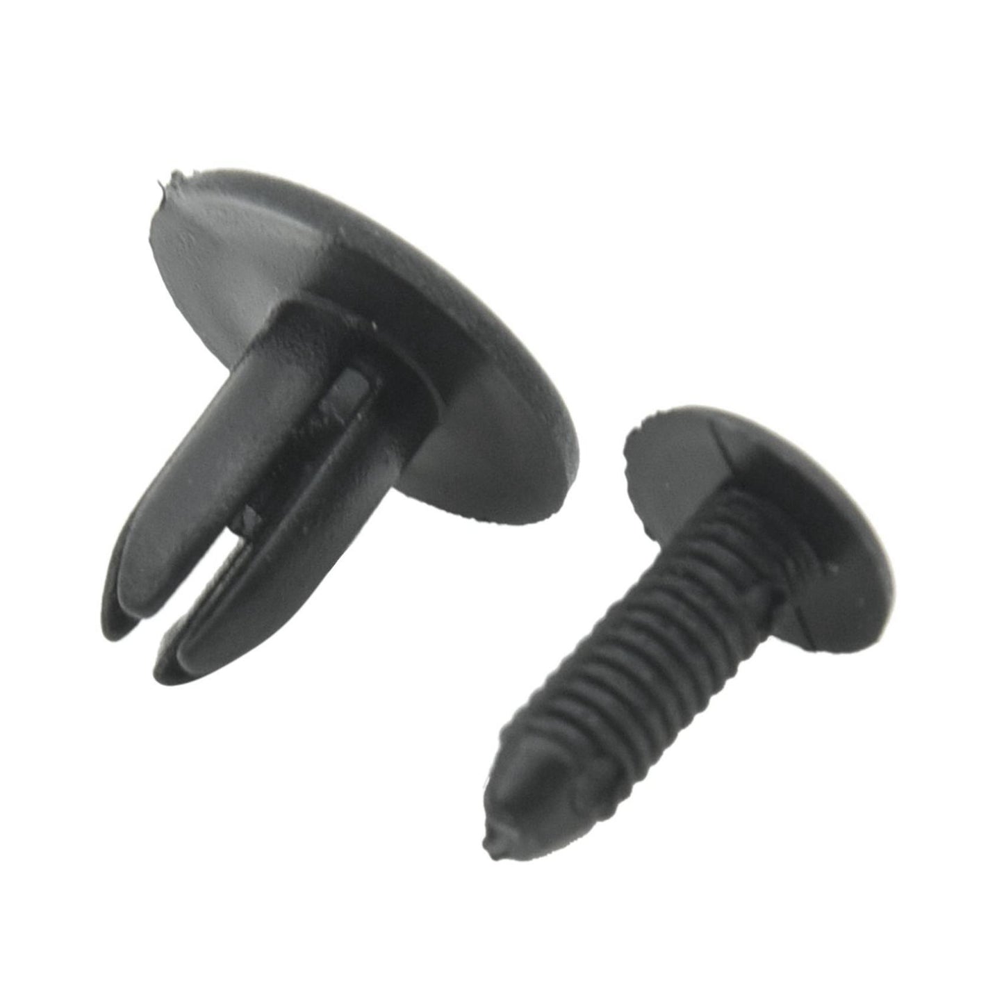 100 Pcs Car Fender Push Type Black Plastic Rivets Fastener