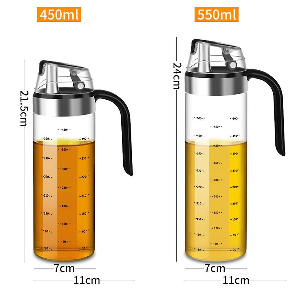 Olive Oil Dispenser Bottle Cap & Vinegar Glass Cruet for Kitchen A
