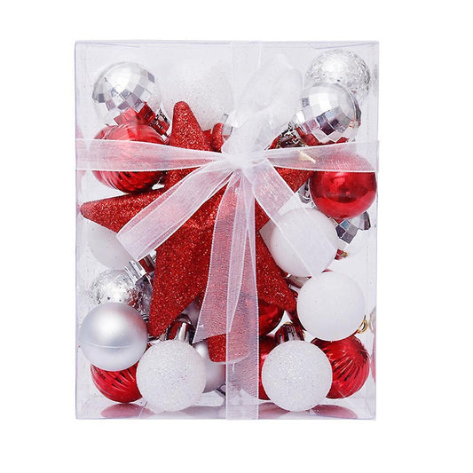 30pcs Glitter Christmas Tree Ball Baubles Colorful Xmas Party Decor,d