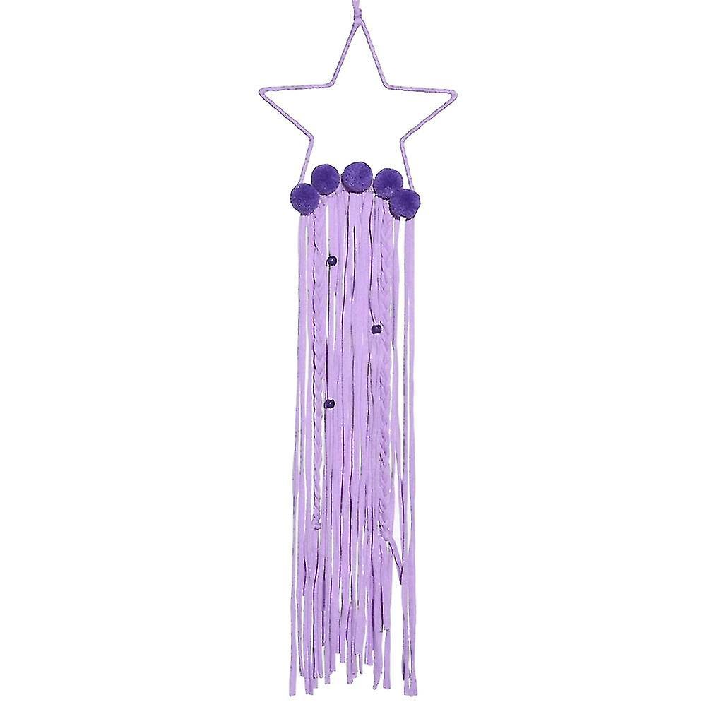 Five-pointed Star Wall Hanging Decor Hair Bows Storage Belt -1