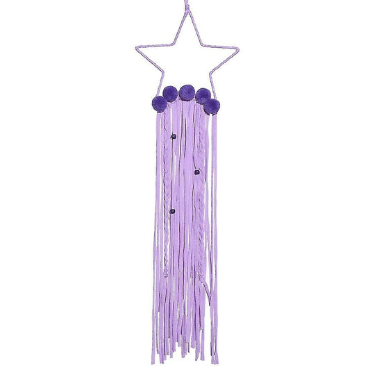 Five-pointed Star Wall Hanging Decor Hair Bows Storage Belt -1