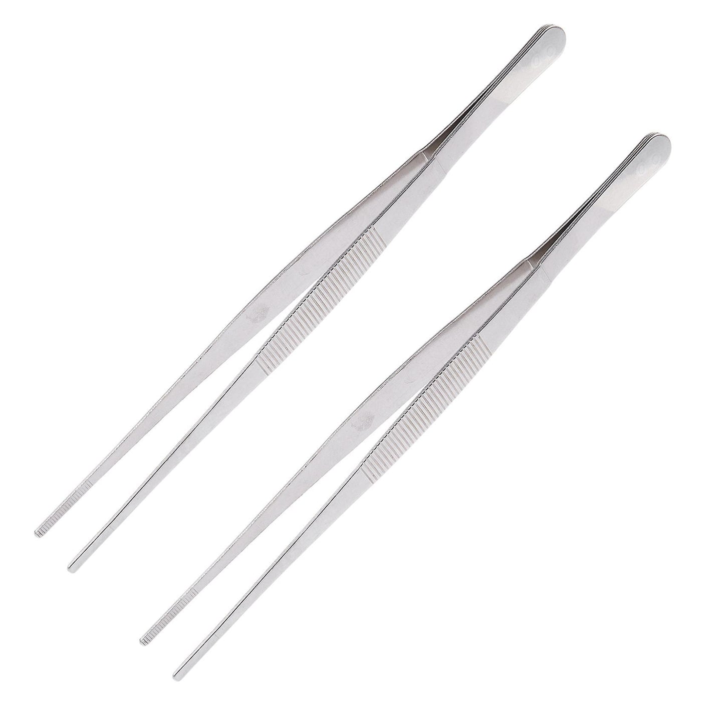 Hospital Home Stainless Steel Straight Tweezers Forceps Handy Tool
