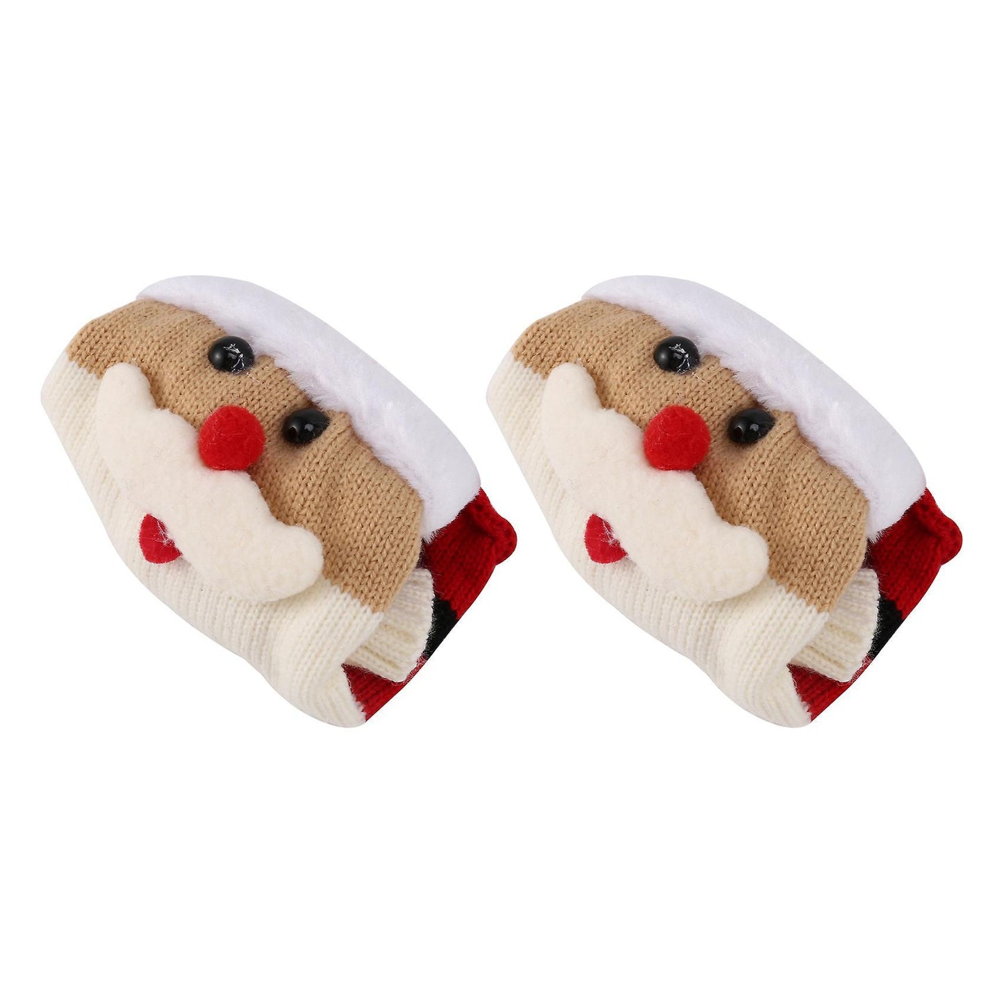 2 Pcs Cute Christmas Wine Bottle Cover for Table Home Decoration, A