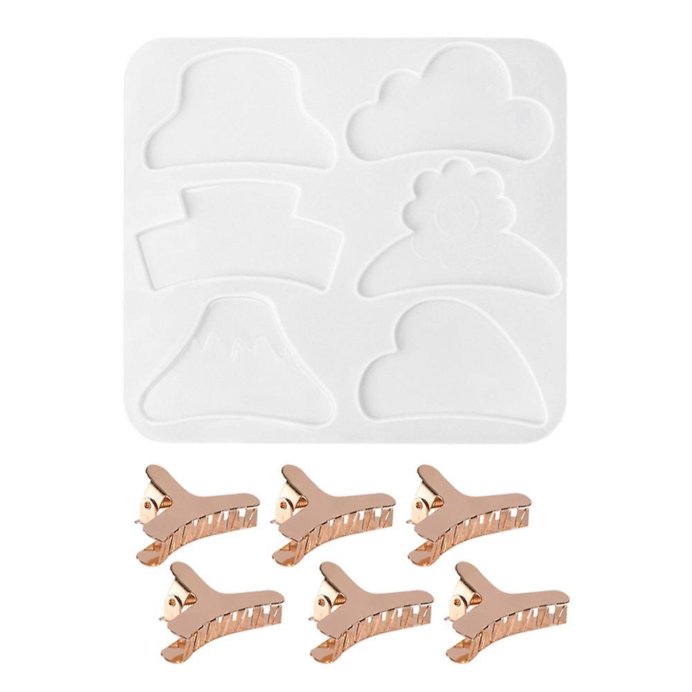 Irregular Shark Hair Clip Epoxy Resin Mold Diy Crafts Casting Tools