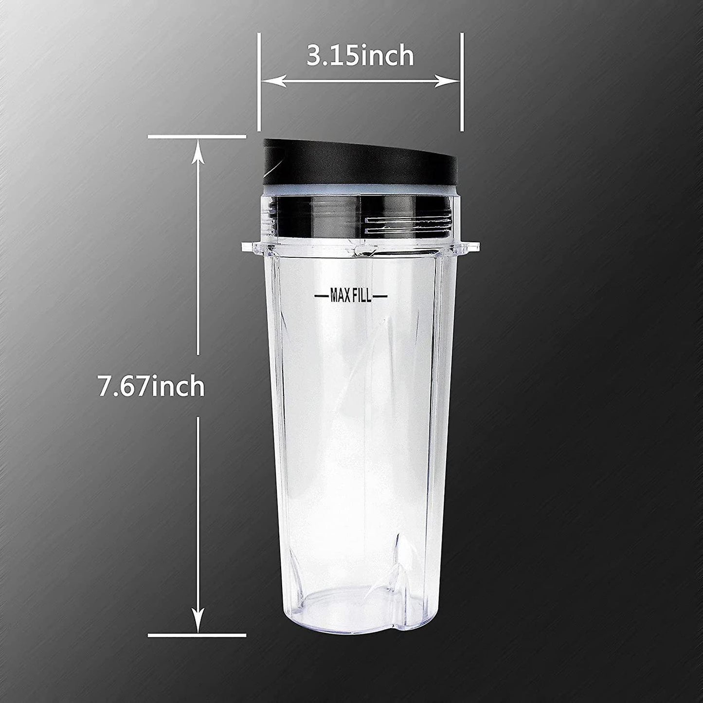 Blender Cup with Lid for Nutri Ninja Bl740/bl770/bl771/bl772/bl780